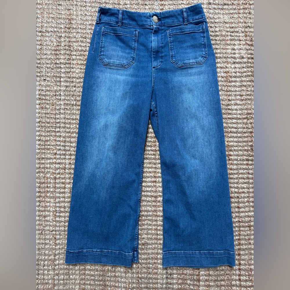 The Colette High-Rise Crop Wide-Leg Jeans by Maeve from Anthropologie